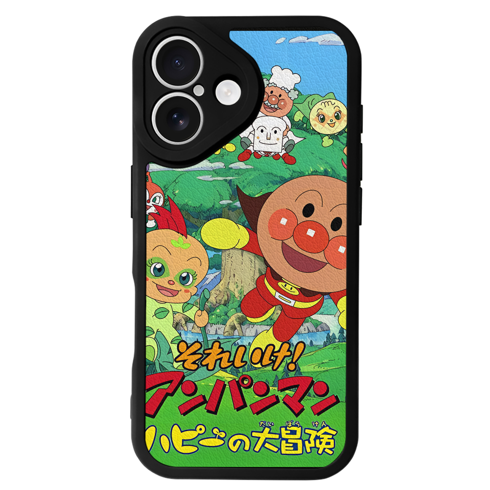 （画像用） アンパンマン Anpanman 【iPhone 16シリーズ対応】シリコンスマホケース（レザー調） 材質：シリコン
